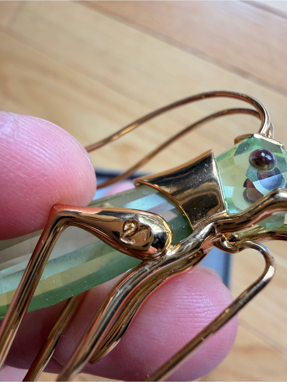 Daniel Swarovski Paris Paradise Aptera Grasshopper Stick Pin Brooch - Picture 5 of 9